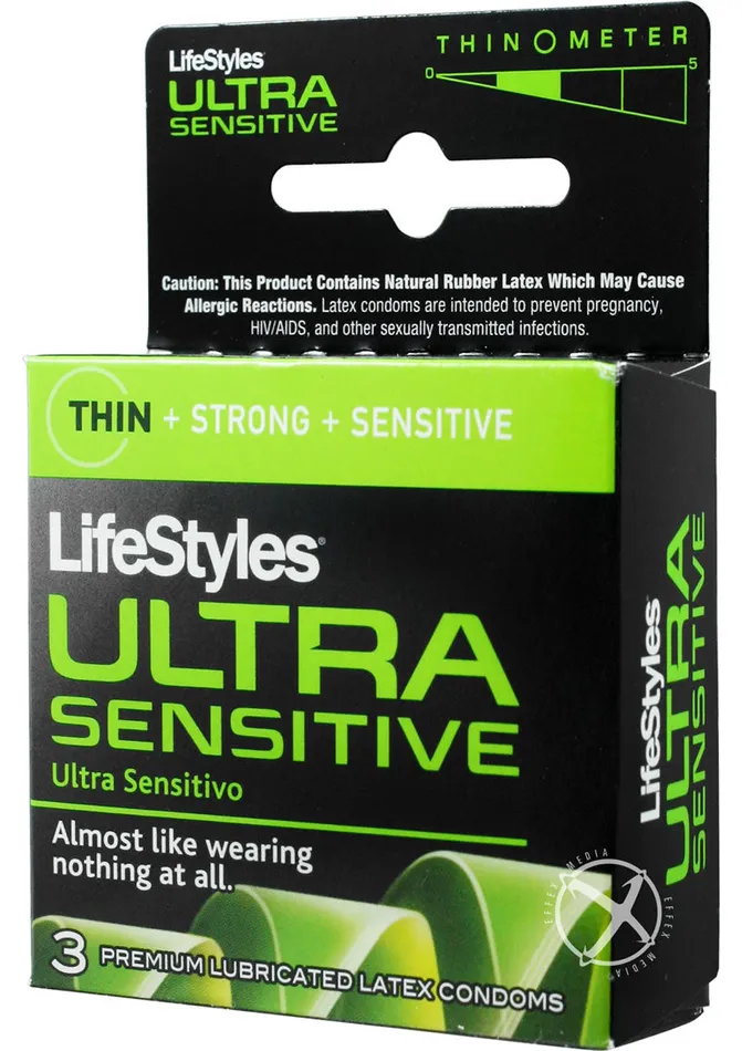 LifeStyles Condom Ultra Sensitive Lubricated Lifestyles Female Sex Toys