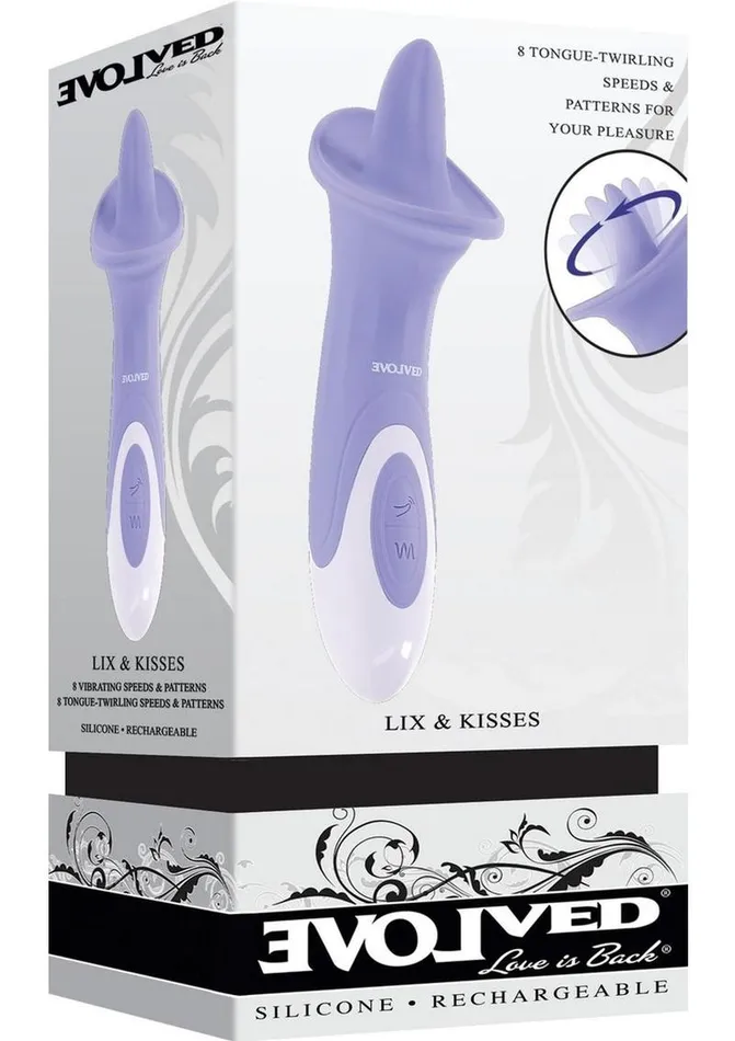 Lix and Kisses Rechargeable Silicone Clitoral Stimulator Evolved Female Sex Toys