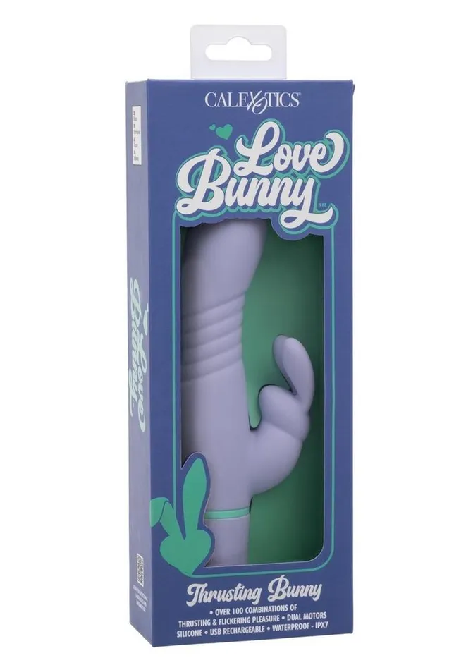 Love Bunny Love Bunny Thrusting Bunny Rechargeable Silicone Rabbit Vibrator Female Sex Toys