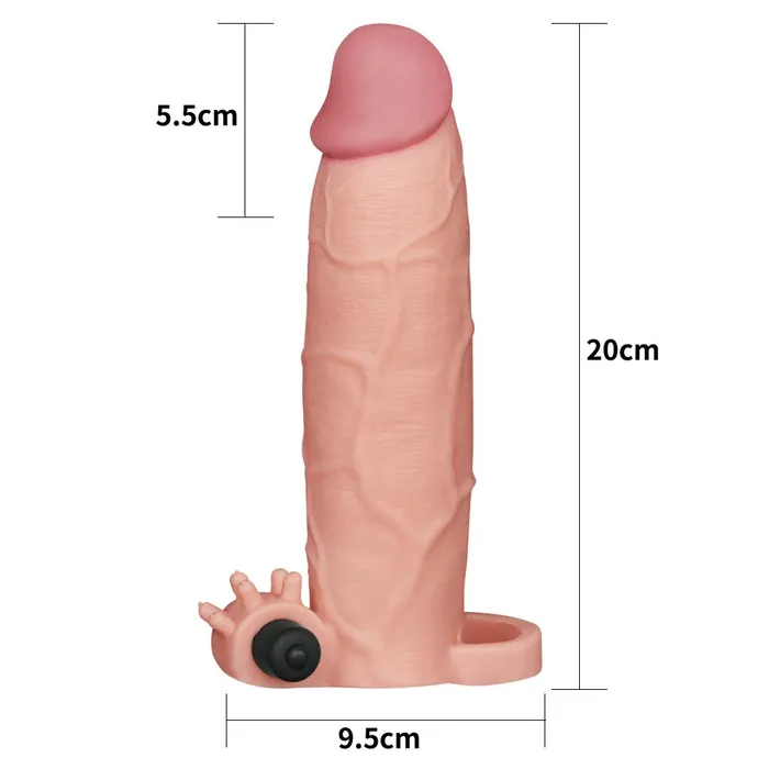 LOVETOY 79 Inch Thicker Longer Vibrating Realistic Penis Extension Sleeve ADLTOYFUN Male Sex Toys