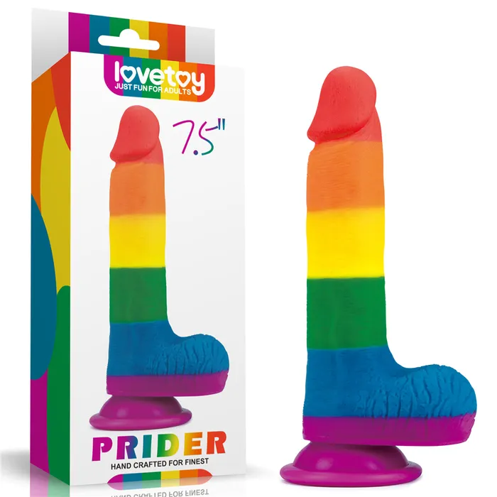 Lovetoy Female Sex Toys Lovetoy Prider 75 Platinum Cured Silicone Dildo With Balls