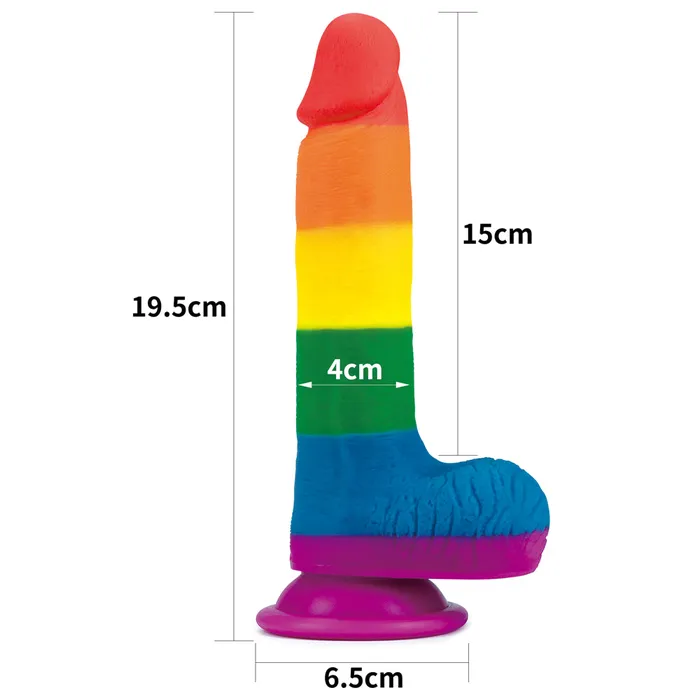 Lovetoy Female Sex Toys Lovetoy Prider 75 Platinum Cured Silicone Dildo With Balls