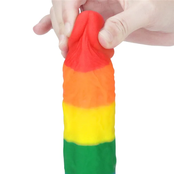 Lovetoy Female Sex Toys Lovetoy Prider 8 Platinum Cured Silicone Dildo With Balls