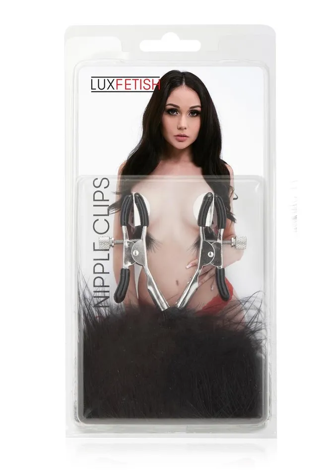 Lux Fetish Feather Nipple Clamps Lux Fetish Female Sex Toys