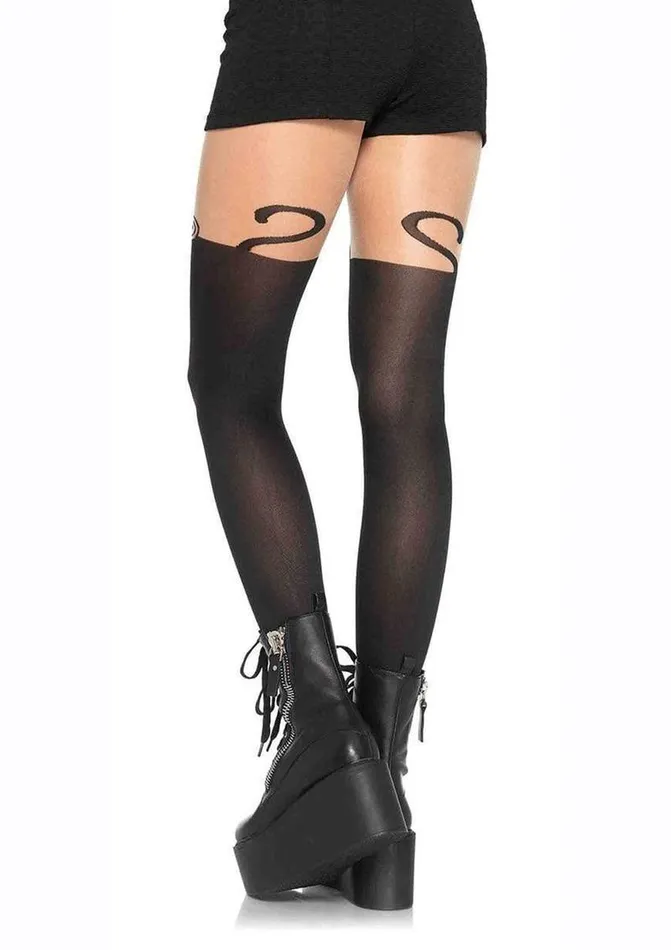 Male Sex Toys Leg Avenue Leg Avenue Spandex Monkey Business Opaque Pantyhose with Curvy Tail