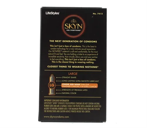 Male Sex Toys Lifestyles SKYN Large NonLatex Condoms Lifestyles