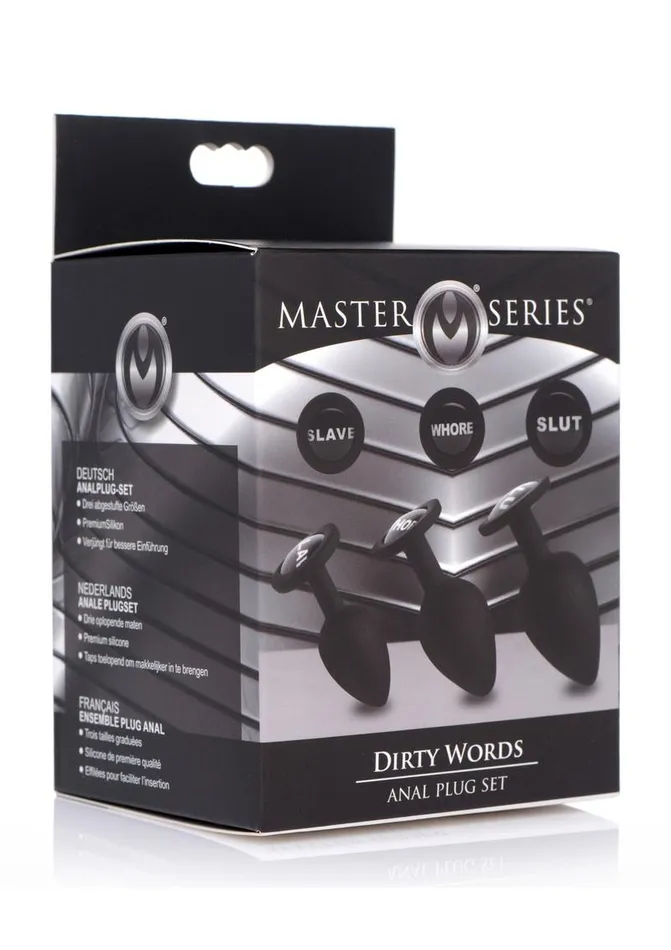 Male Sex Toys Master Series Dirty Words Anal Plug Master Series