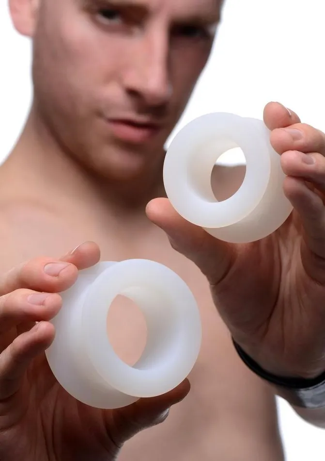 Male Sex Toys Master Series Stretch Master 2 Piece Training Silicone Ass Grommet Master Series