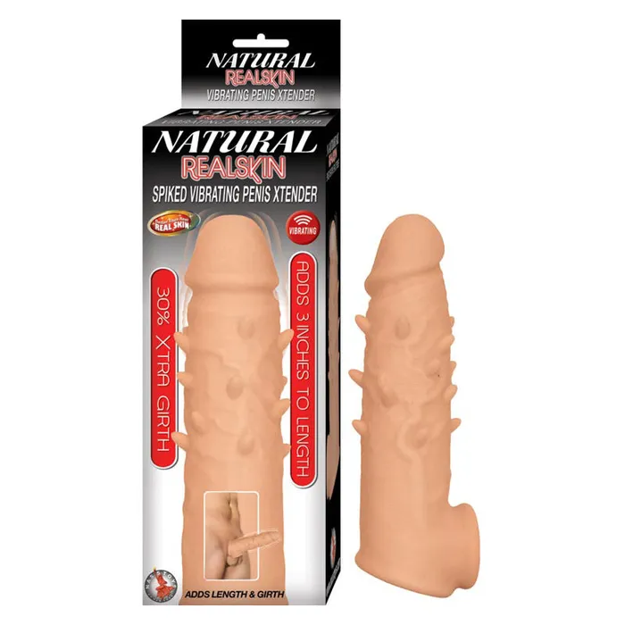 Male Sex Toys Nasstoys Natural Realskin Spiked Vibrating Penis Xtender