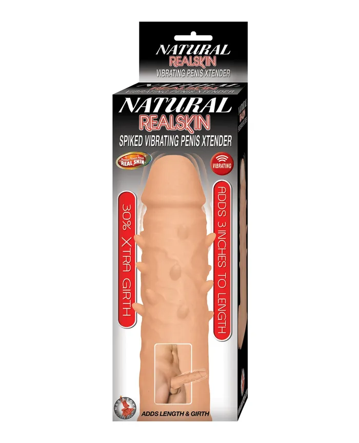 Male Sex Toys Nasstoys Natural Realskin Spiked Vibrating Penis Xtender