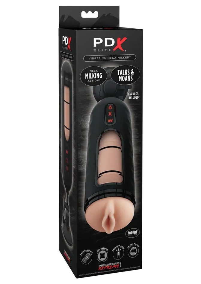 Male Sex Toys PDX Elite Pipedream Extreme Elite Rechargeable Vibrating Mega Milker Masturbator Pussy