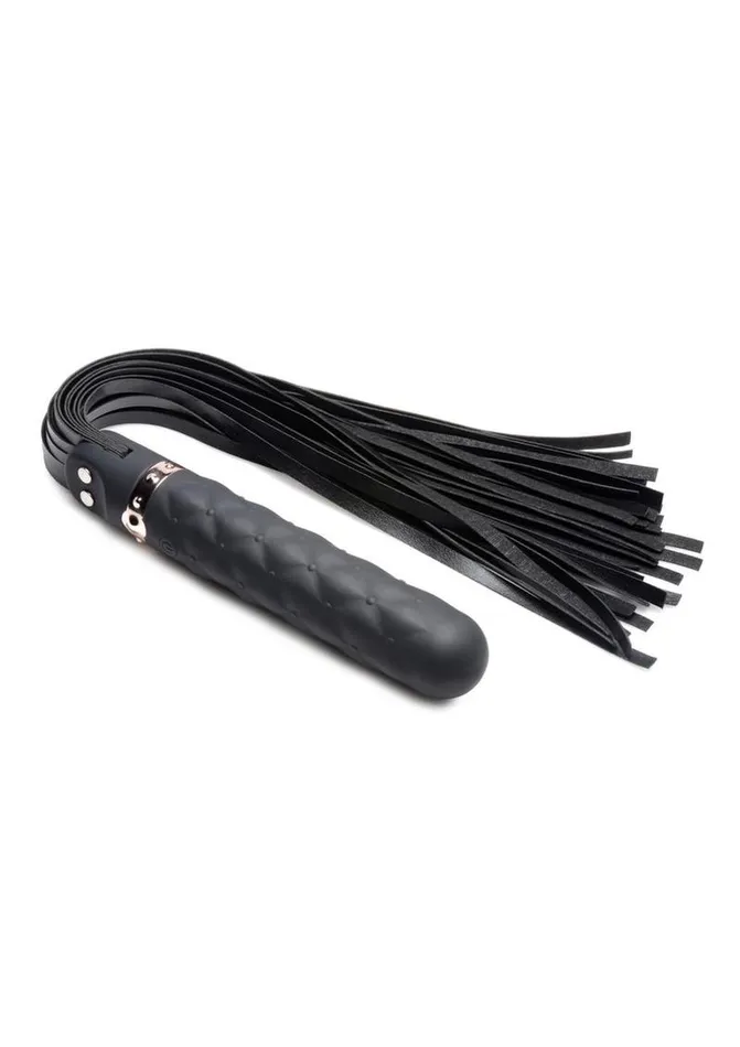 Master Series Female Sex Toys Master Series VibraLasher 9x Vibrating Silicone Dildo Flogger