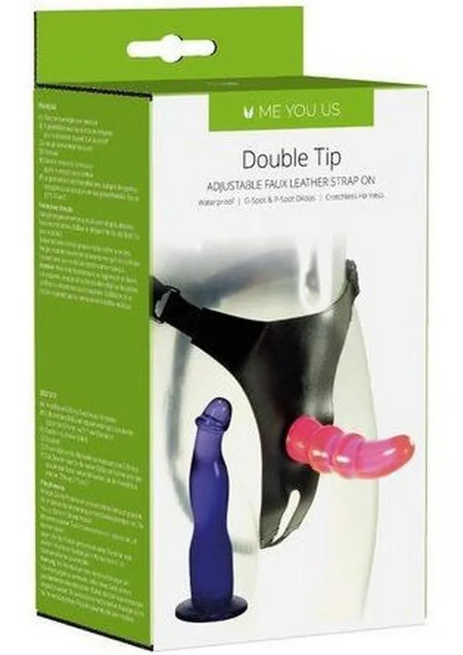 Me You Us Female Sex Toys ME YOU US Double Tip StrapOn with Two Dildos