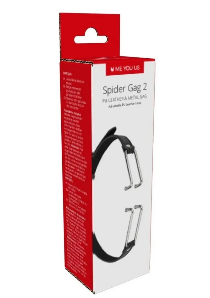 Me You Us ME YOU US Spider Gag 2 Pu Leather and Metal Adjustable Strap Gag Male Sex Toys
