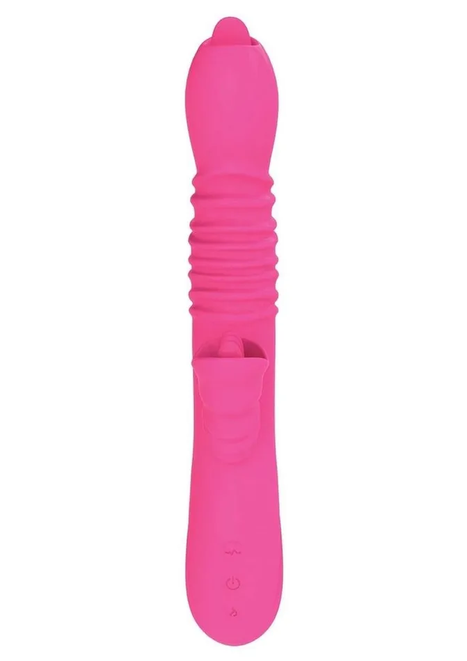 Nasstoys Female Sex Toys Passion Dual Massager Heat Up Rechargeable Silicone Rabbit Vibrator