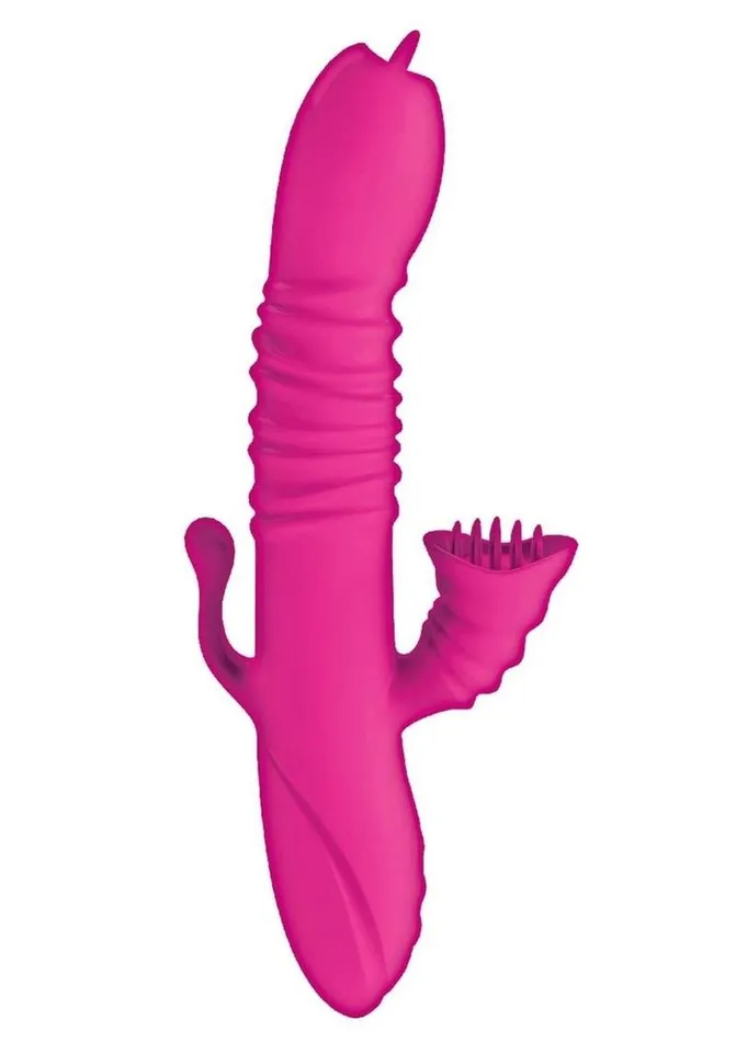 Nasstoys Female Sex Toys Passion Dual Massager Heat Up Rechargeable Silicone Rabbit Vibrator