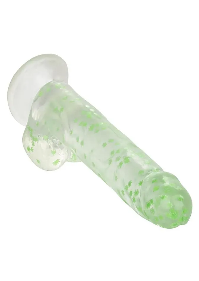 Naughty Bits I Leaf Dick Glow In The Dark Weed Leaf Filled Dildo Naughty Bits Dildos