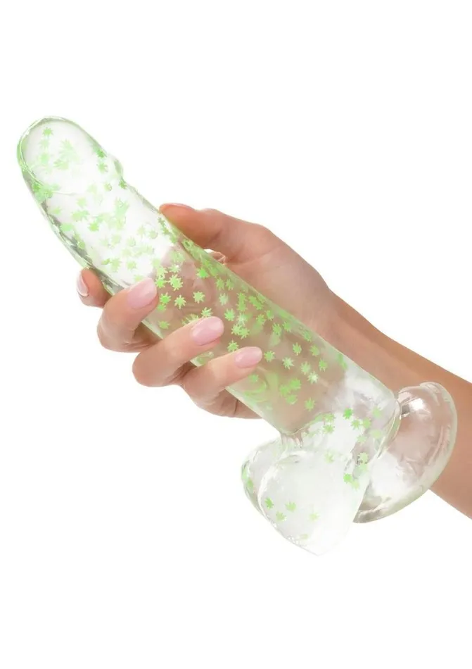 Naughty Bits I Leaf Dick Glow In The Dark Weed Leaf Filled Dildo Naughty Bits Dildos