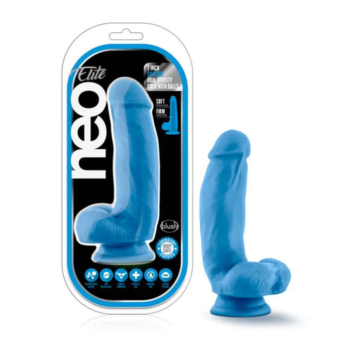 Neo Elite Silicone DualDensity Cock w Balls Neo Dildos