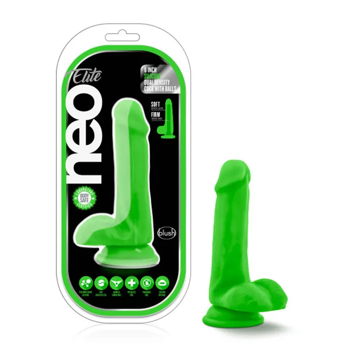 Neo Elite Silicone DualDensity Cock w Balls Neo Dildos