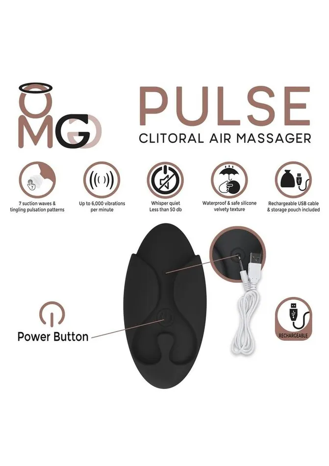 Omg Pulse Rechargeable Silicone Clitoral Air Massager OMG Female Sex Toys