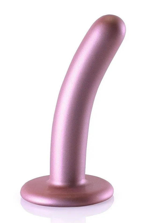 Ouch Smooth GSpot Silicone Dildo 5in Metallic Ouch Female Sex Toys