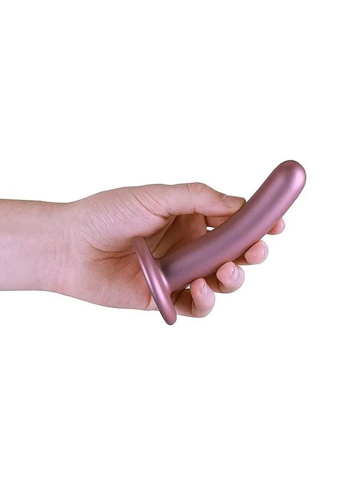 Ouch Smooth GSpot Silicone Dildo 5in Metallic Ouch Female Sex Toys