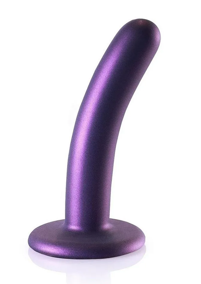 Ouch Smooth GSpot Silicone Dildo 5in Metallic Ouch Female Sex Toys