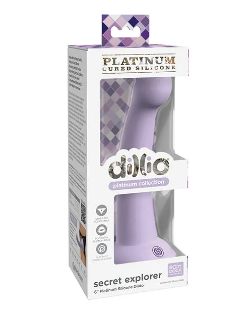 Pipedream Products Dildos Dillio Platinum 6 Secret Explorer Silicone Dildo Purple