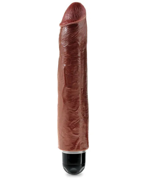 Pipedream Products Dildos King Cock 10 Vibrating Stiffy Brown