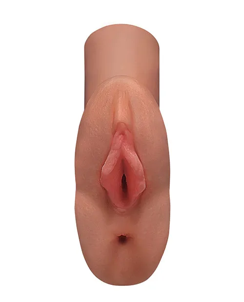 Pipedream Products Male Sex Toys PDX Plus Perfect Pussy Double Stroker Tan