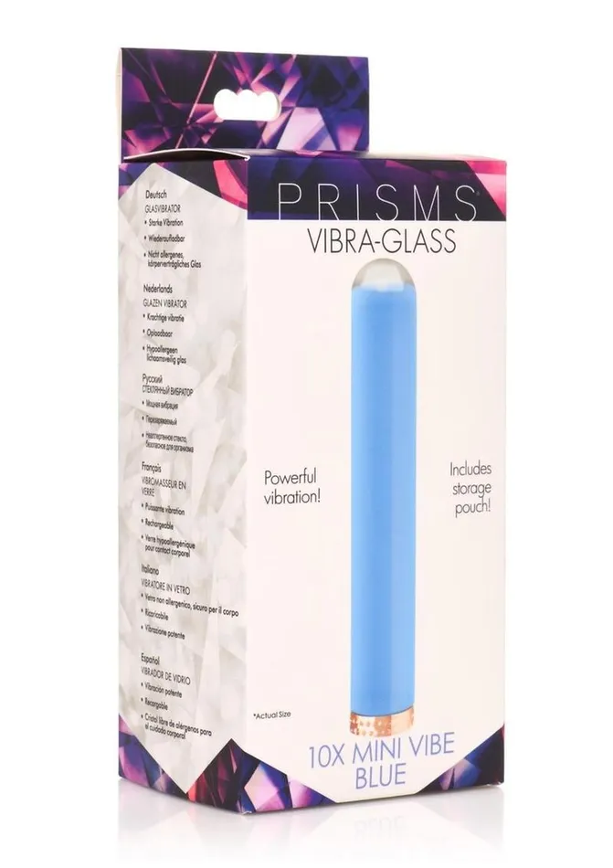 Prisms 10x Mini Vibe Rechargeable Glass Bullet Prisms Female Sex Toys