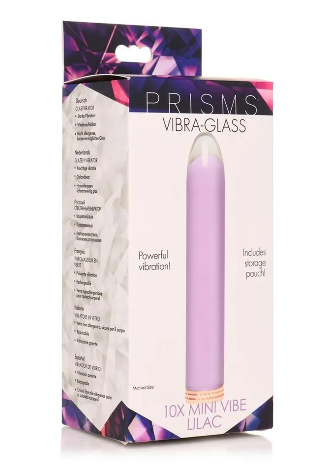 Prisms 10x Mini Vibe Rechargeable Glass Bullet Prisms Female Sex Toys