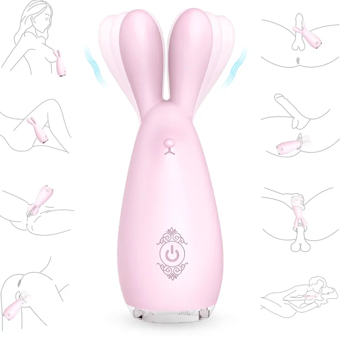 Rabbit Shape Silicone Vibrator Nipple G Spot Stimulator with 9 Patterns Sorlove Female Sex Toys