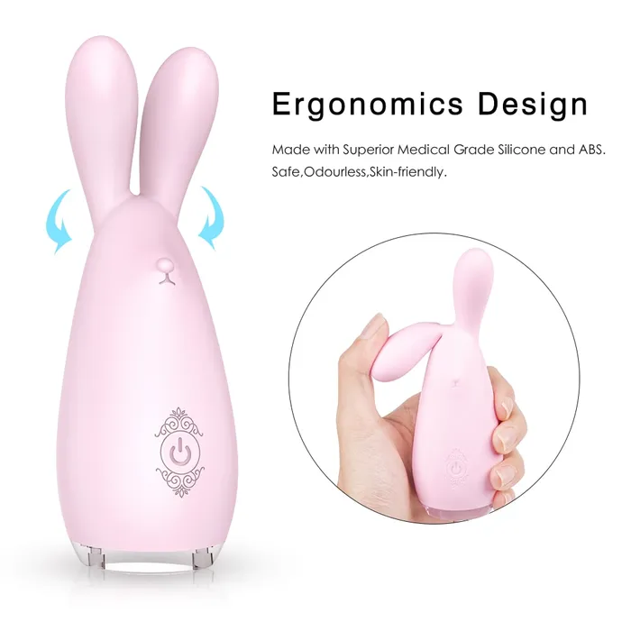 Rabbit Shape Silicone Vibrator Nipple G Spot Stimulator with 9 Patterns Sorlove Female Sex Toys