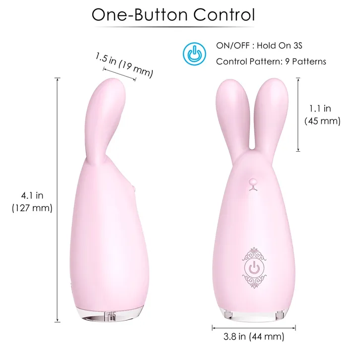 Rabbit Shape Silicone Vibrator Nipple G Spot Stimulator with 9 Patterns Sorlove Female Sex Toys