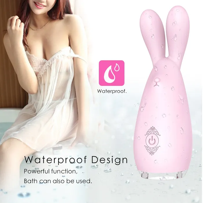 Rabbit Shape Silicone Vibrator Nipple G Spot Stimulator with 9 Patterns Sorlove Female Sex Toys