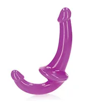 RealRock 6 Strapless Strap On Glow in the Dark Neon Purple Shots America LLC Female Sex Toys