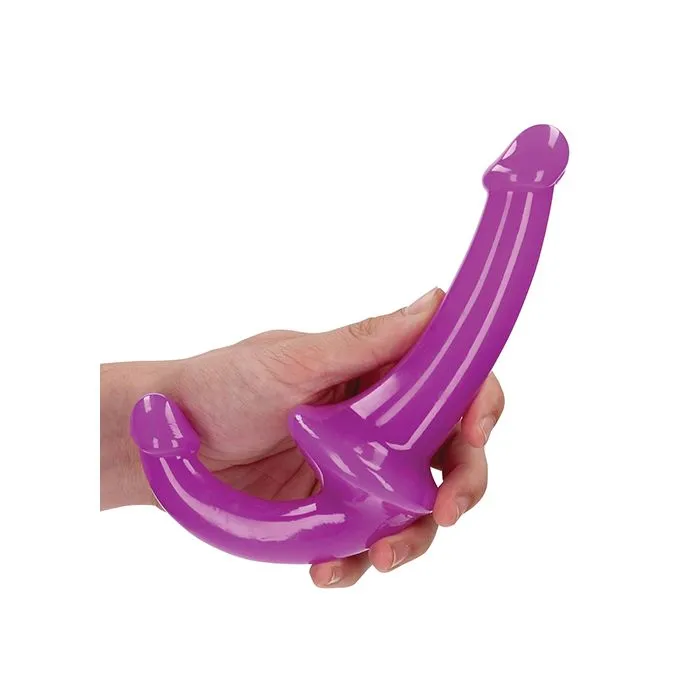 RealRock 6 Strapless Strap On Glow in the Dark Neon Purple Shots America LLC Female Sex Toys