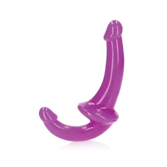 RealRock 6 Strapless Strap On Glow in the Dark Neon Purple Shots America LLC Female Sex Toys