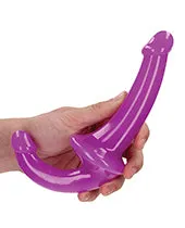 RealRock 6 Strapless Strap On Glow in the Dark Neon Purple Shots America LLC Female Sex Toys