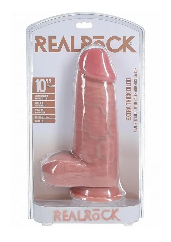 Realrock Ultra Realistic Skin Extra Thick with Balls Real Rock Female Sex Toys