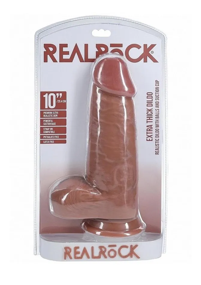 Realrock Ultra Realistic Skin Extra Thick with Balls Real Rock Female Sex Toys