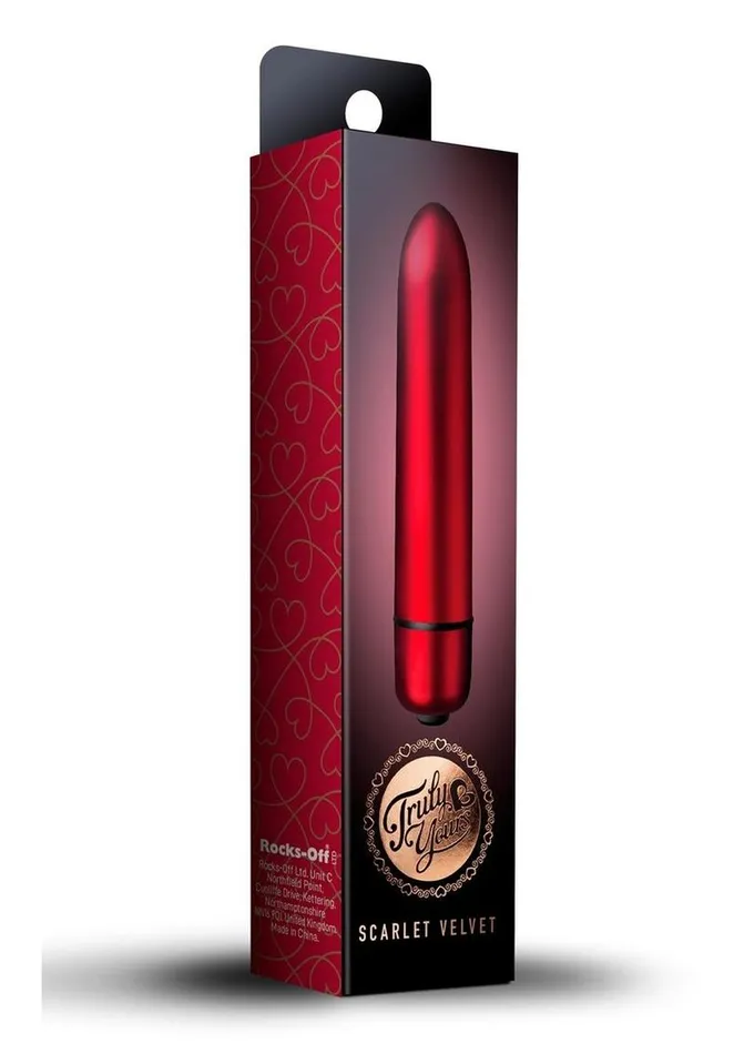 Rocks Off Female Sex Toys Truly Yours Scarlet Velvet Bullet Vibrator