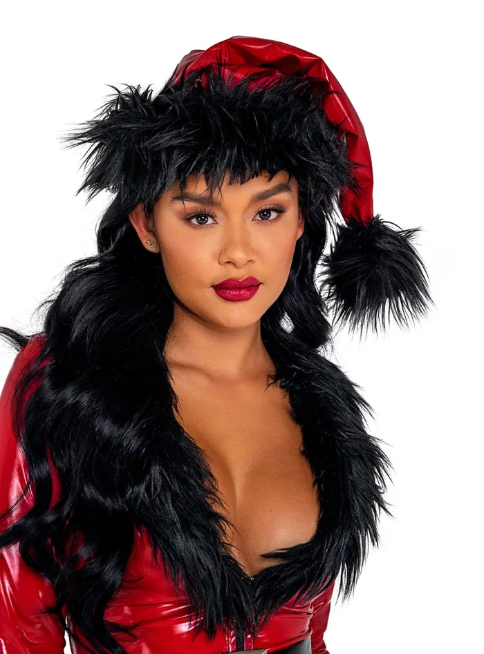 Roma Costume INC Vinyl Faux Fur Santa Hat Male Sex Toys