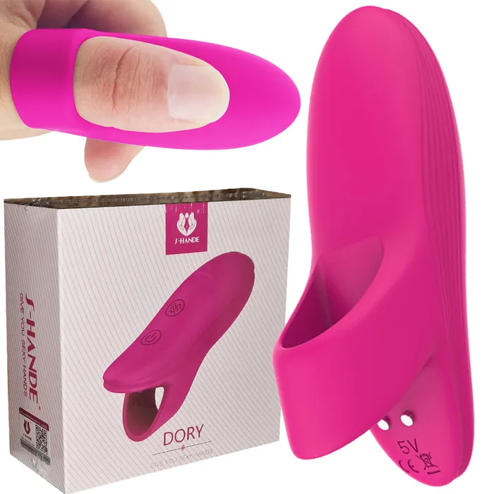 SHANDE DORY Rechargeable Finger Vibrator Clitoral Stimulator Pink SHANDE Female Sex Toys