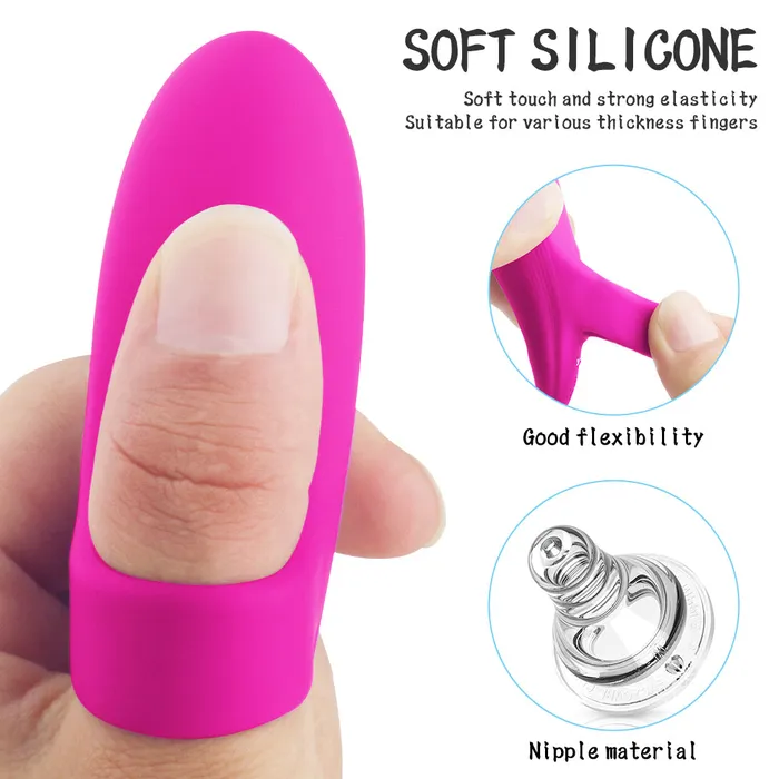 SHANDE DORY Rechargeable Finger Vibrator Clitoral Stimulator Pink SHANDE Female Sex Toys