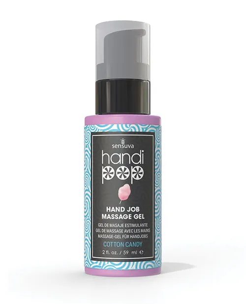 Sensuva Valencia Naturals Handipop Hand Job Massage Gel 2 oz Cotton Candy Enhancers