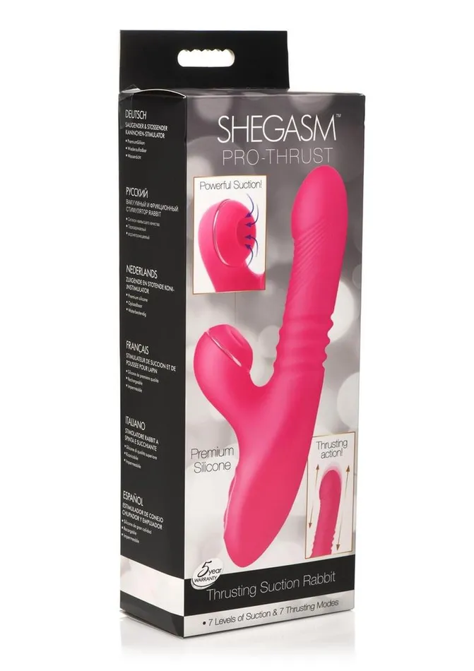 Shegasm ProThrust Thrusting Suction Rechargeable Silicone Rabbit Vibrator SHEGASM Female Sex Toys