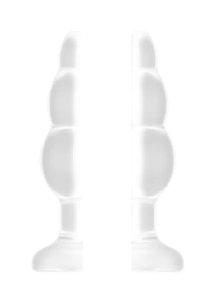 Shots America Anal No50 Medium Hollow Tunnel Butt Plug 4 Inch Translucent